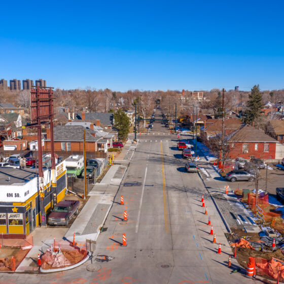 Denver Moves: Broadway, Construction - Hamon Drone Photo