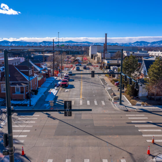 Denver Moves: Broadway, Construction - Hamon Drone Photo