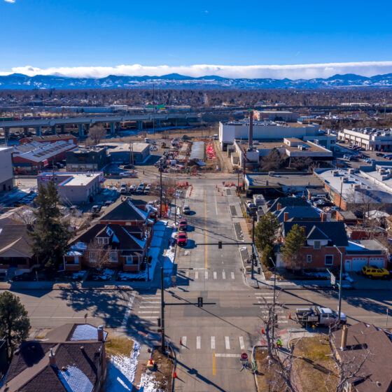 Denver Moves: Broadway, Construction - Hamon Drone Photo