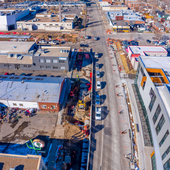 Denver Moves: Broadway, Construction - Hamon Drone Photo